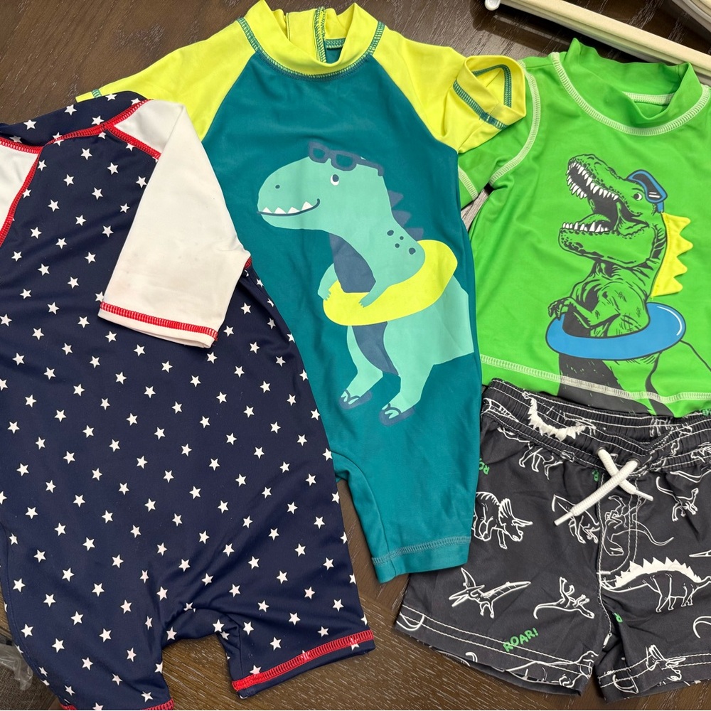 Kids Dinosaur Swimwear Set